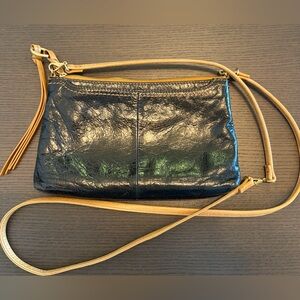 HOBO Darcy Black and Tan Leather Bag